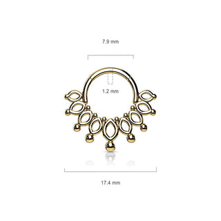 Anello Piercing Corona Clicker