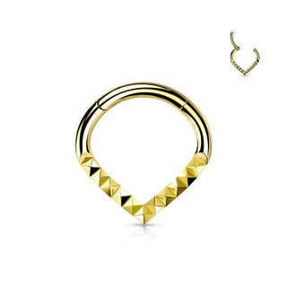 Anello Piercing Dentellatura a piramide Clicker