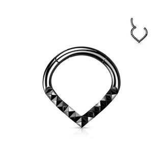 Anello Piercing Dentellatura a piramide Clicker