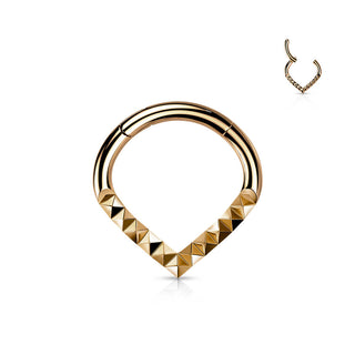 Anello Piercing Dentellatura a piramide Clicker