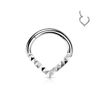 Anello Piercing Dentellatura a piramide Clicker