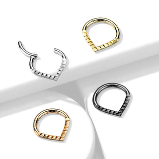 Anello Piercing Dentellatura a piramide Clicker