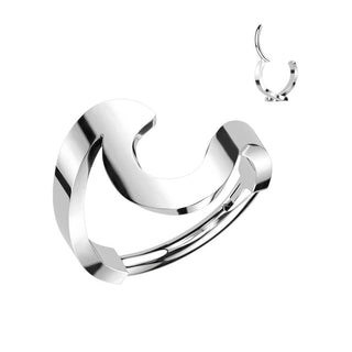 Anello Piercing  Design Onda Clicker