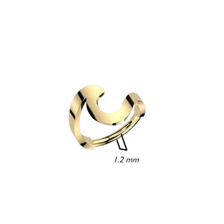 Anello Piercing  Design Onda Clicker