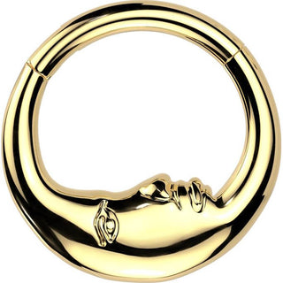 Anello Piercing Doppio volto lunare Segment