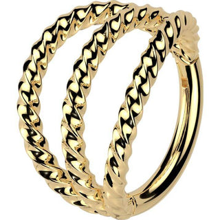 Anello Piercing Triplo intrecciato Segment