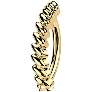 Piercing Ombelico barra ritorta Clicker