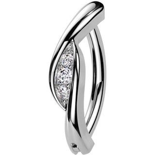 Piercing Ombelico zirconi Clicker