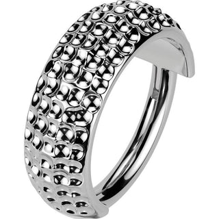 Titanio Anello Piercing Sfere tagliate Segment