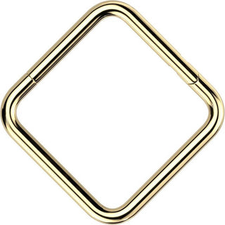 Titanio Anello Piercing  Quadrato Clicker