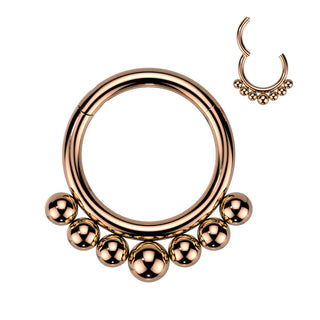 Titanio Anello Piercing Motivo a sfere Clicker