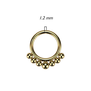 Titanio Anello Piercing Motivo a sfere Clicker