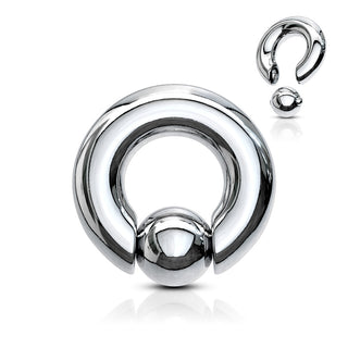 Anello Piercing Sfera d´argento Perla Prigioniera