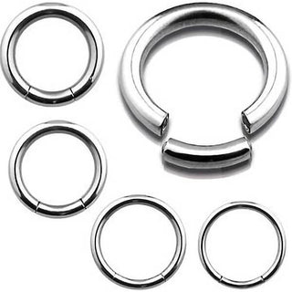 Anello Piercing Argento Segment