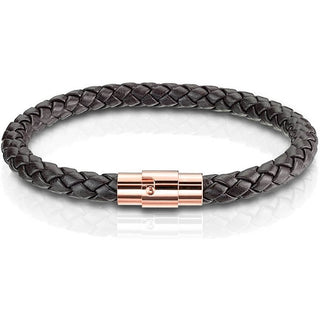 Intrecciato marrone e oro rosa Calamita