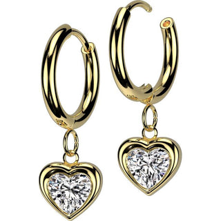 Cuore zirconi pendente
