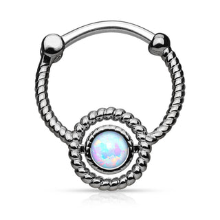 Piercing Septum  Clicker con opale Clicker