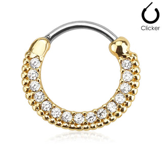 Piercing Septum  Clicker con zircone Clicker