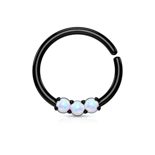 Anello Piercing 3 opali Pieghevole