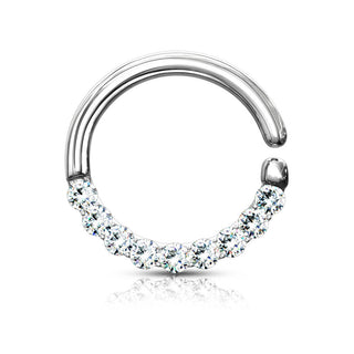 Anello Piercing Zirconi Pieghevole