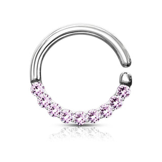 Anello Piercing Zirconi Pieghevole