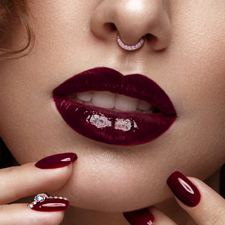 Anello Piercing Zirconi Pieghevole
