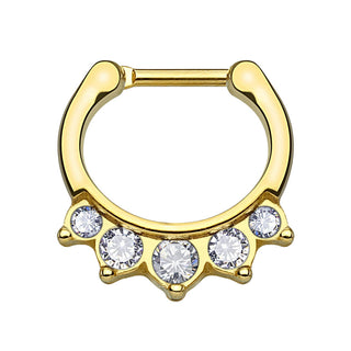 Piercing Septum  Clicker a 5 zirconi Clicker
