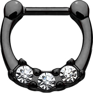Piercing Septum  Clicker a 3 zirconi Clicker