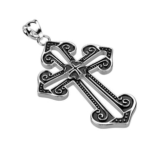 Croce celtica nero e argento