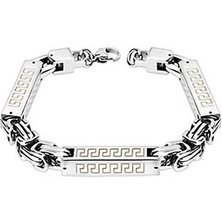 Barre argento con design greca