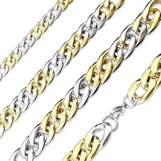 Catena bicolore oro e argento