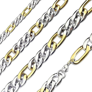 Catena bicolore oro e argento