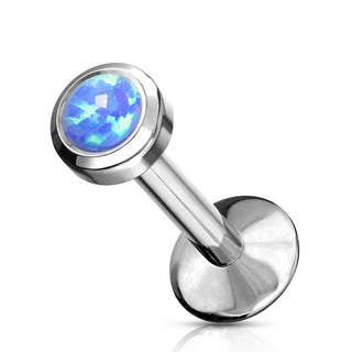 Titanio Labret Opale tondo Filettatura Interna