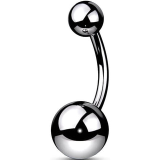 Titanio Piercing Ombelico Sfera argento