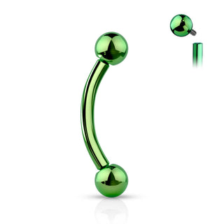 Titanio Piercing Sopracciglio Sfera Filettatura Interna