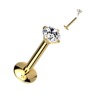 Titanio Labret Zirconi Filettatura Interna