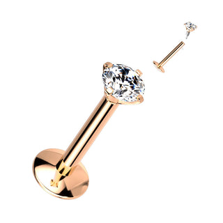 Titanio Labret Zirconi Filettatura Interna