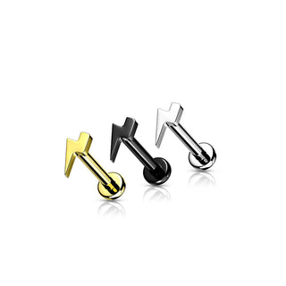 Titanio Labret Saetta piatta Filettatura Interna