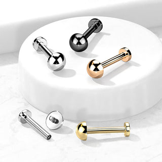 Titanio Labret Semisfera Filettatura Interna