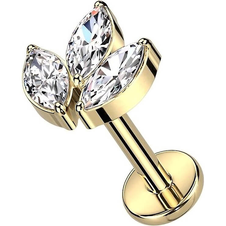 Piercing Per Orecchio, Labret Stud Da 1,2 Mm Con Filettatura Interna E - Foto 6