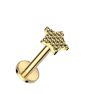 Titanio Labret Stella Filettatura Interna