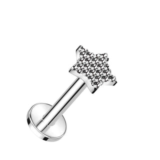 Titanio Labret Stella Filettatura Interna