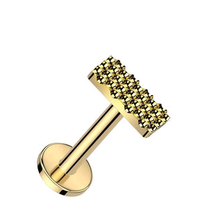 Titanio Labret Rettangolo Filettatura Interna