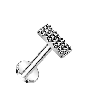 Titanio Labret Rettangolo Filettatura Interna