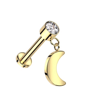 Titanio Labret Luna Filettatura Interna