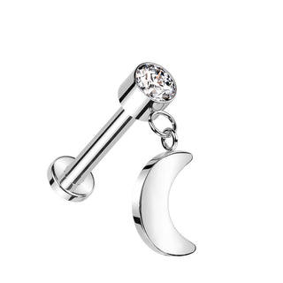 Titanio Labret Luna Filettatura Interna