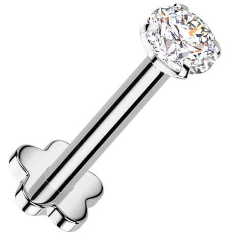 Piercing Per Orecchio, Labret Stud Da 1,2 Mm Con Filettatura Interna E - Foto 5