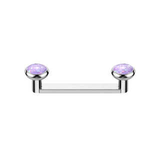 Barbell Surface Barra piatta con opali Filettatura Interna