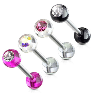 Barbell Sfera con zircone, 4 pezzi