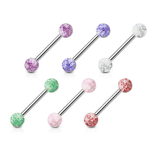 Barbell Sfera brillante in acrilico, 6 pezzi